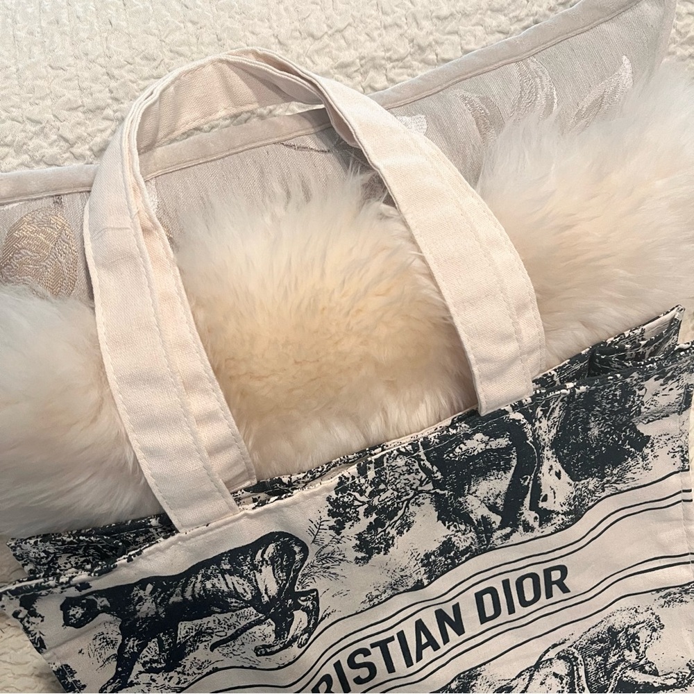 Dior Riviera Beauty Bag Cosmetic Canvas Tote Bag Dior VIP Tote - Picture 8 of 9